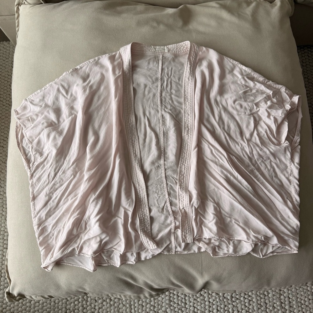 Aritzia Pale Pink Draped Kimono Top